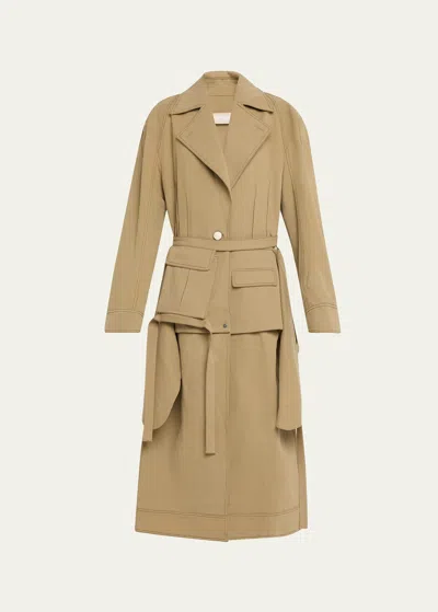 Jane Wade Denim Trench Coat In Mist