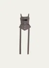 Jane Wade Port Denim Bustier Top In Charcoal
