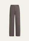 Jane Wade Slit Hem Jeans In Charcoal