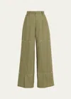 Jane Wade Troop Carpenter Pants In Mudd Green