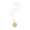Jane Win Balance Coin Pendant Necklace In 14k Gold-plated Sterling Silver