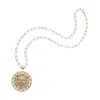Jane Win Blazing Sun Coin Pendant Necklace In 14k Gold-plated Sterling Silver