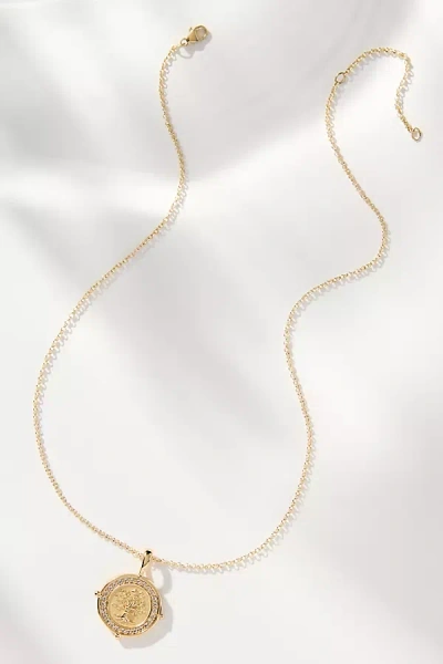 Jane Win Faith Petite Embellished Coin Necklace