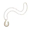 Jane Win Feeling Lucky Horseshoe Pendant In Gold
