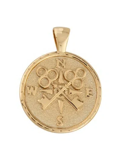 Pre-owned Jane Win 'forever' Original Coin Pendant, 1.25" In Multicolor