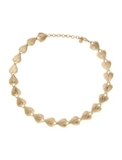Pre-owned Jane Win Full Heart Love Link Collar Necklace, 17.5" In Multi