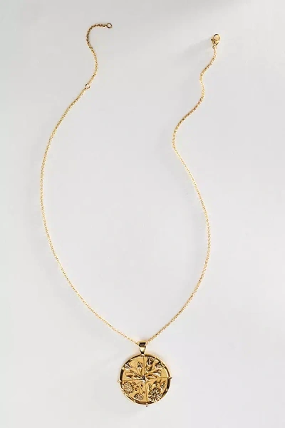 Jane Win Hope Coin Pendant Necklace In Gold