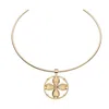 Jane Win Joy Garden Party Dogwood Cutout Pendant In Gold