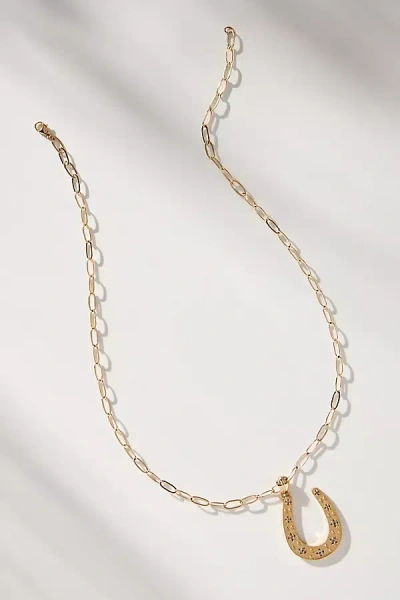 Jane Win Lucky Starry Horseshoe Pendant Necklace
