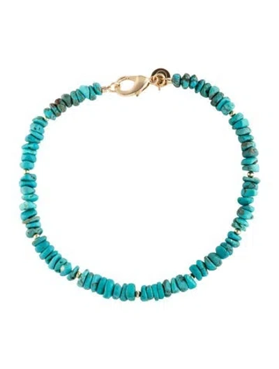Pre-owned Jane Win Stone Beaded Necklace, 16.25" In Multicolor