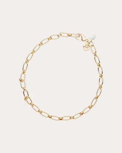 Jane Win Women's Mother Of Pearl Wheels Of Fortune Necklace In Gold