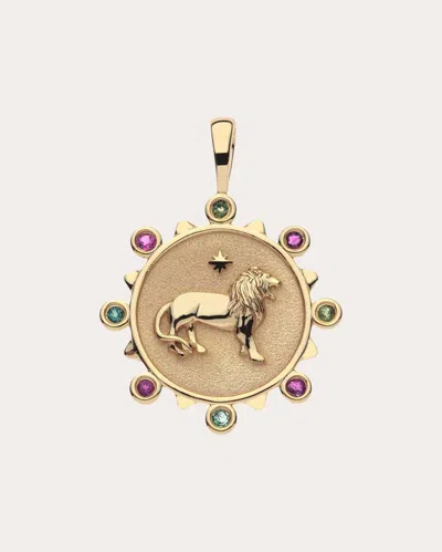 Jane Win Women's Tourmaline Courage Petite Coin Necklace In Gold