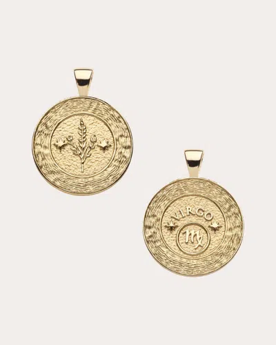 Jane Win Women's Virgo Small Zodiac Coin Pendant Necklace In Gold