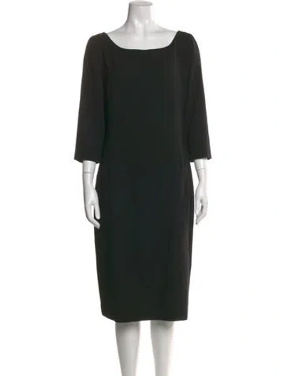 Pre-owned Jane Wool Midi Length Dress In Blue