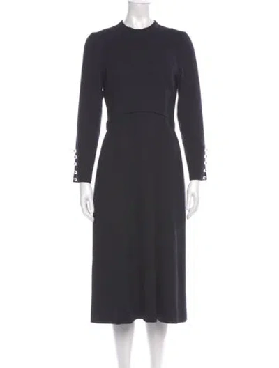 Pre-owned Jane Wool Midi Length Dress In Blue