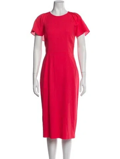 Pre-owned Jane Wool Midi Length Dress W/ Tags In Orange