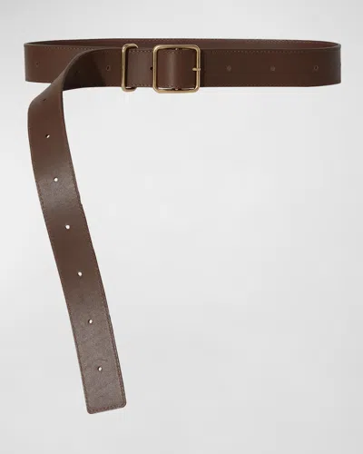 Janessa Leone Adjustable Leather & Metal Alloy Belt In Brown