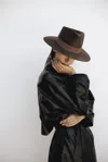 Janessa Leone Alara Hat In Chestnut In Pink