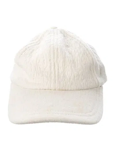 Pre-owned Janessa Leone Baseball Cap In White