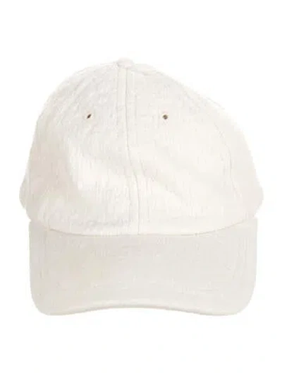 Pre-owned Janessa Leone Baseball Cap In White