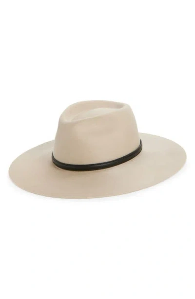 Janessa Leone Janessa Leoné Beck Wool Felt Fedora In Neutral
