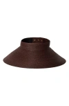 Janessa Leone Birdie Wide-brimmed Raffia Visor
