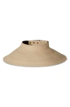Janessa Leone Janessa Leoné Birdie Packable Wide Brim Straw Visor In Brown