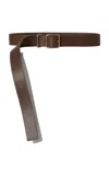 Janessa Leone Adjustable Leather & Metal Alloy Belt In Brown