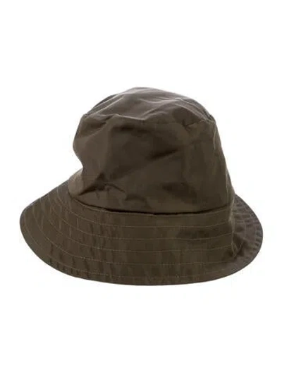 Pre-owned Janessa Leone Bucket Hat In Green