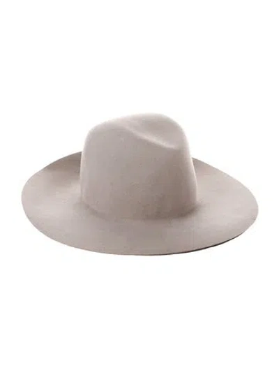 Pre-owned Janessa Leone Bucket Hat In Neutral