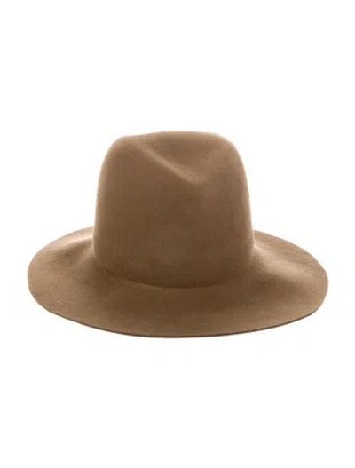 Pre-owned Janessa Leone Bucket Hat In Neutral