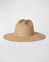Janessa Leone Chandler Raffia Fedora Hat In Natural