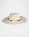 Janessa Leone Codie Palm Straw Fedora In White