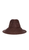 Janessa Leone Colette Hat In 巧克力色