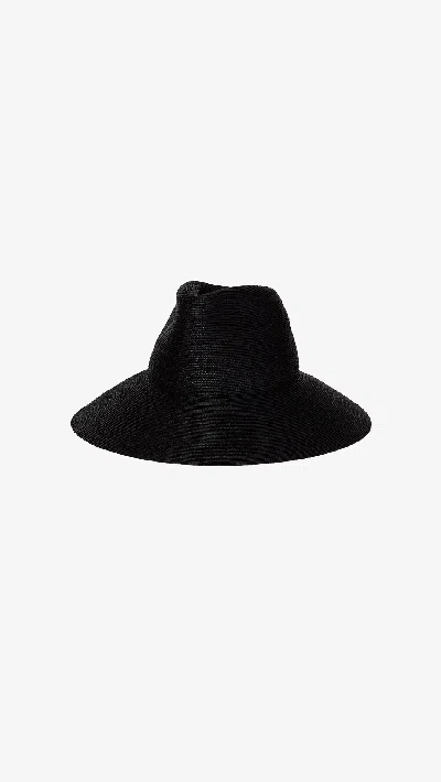 Janessa Leone Waverly Raffia Large Brim Hat In Black