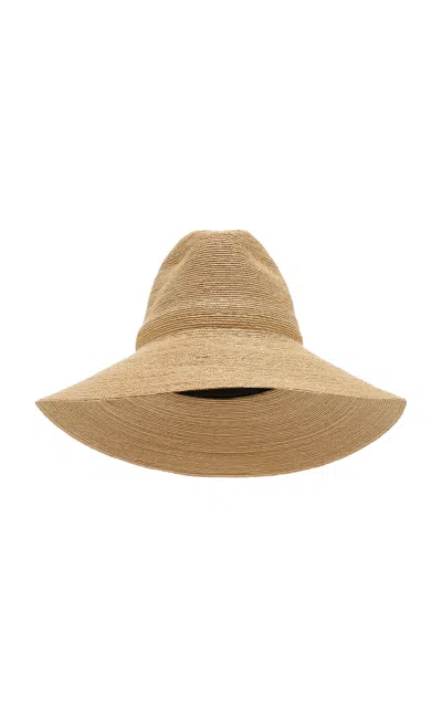 Janessa Leone Colette Straw Fedora In Brown