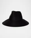 Janessa Leone Colette Wide-brim Raffia Hat In Black