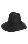 Janessa Leone Colette Wide-brim Raffia Hat In Black