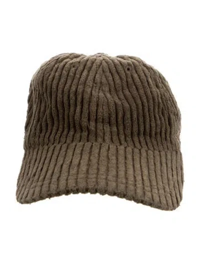 Pre-owned Janessa Leone Cotton Hat In Green