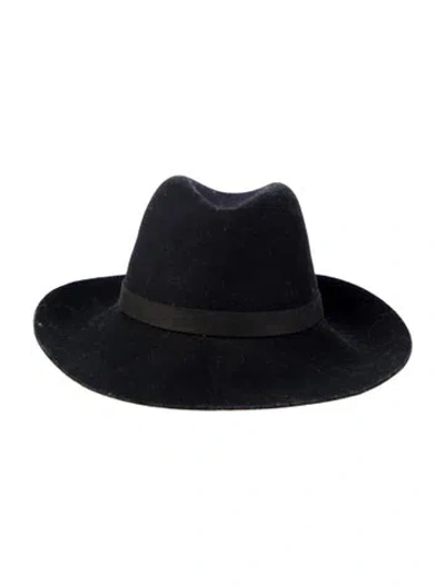 Pre-owned Janessa Leone Cowboy Hat In Black