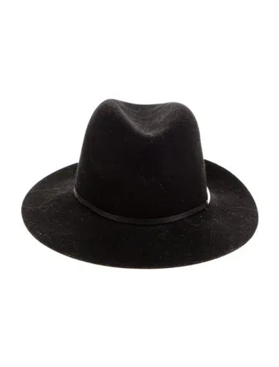 Pre-owned Janessa Leone Fedora In Black