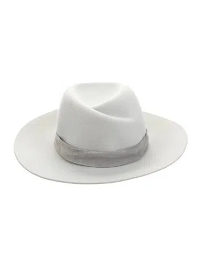 Pre-owned Janessa Leone Fedora In Grey