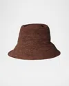Janessa Leone Felix Large Brim Straw Hat In Dark Earth