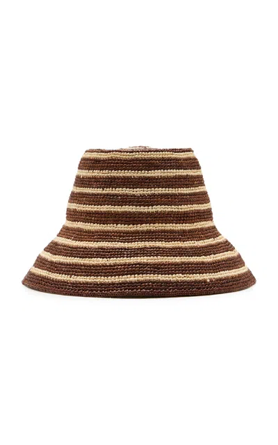 Janessa Leone Felix Raffia Straw Hat In Brown