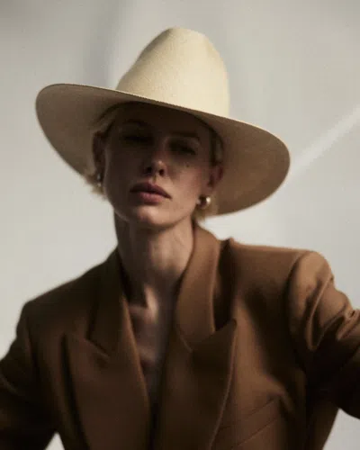 Janessa Leone Greta Hat In Neutral