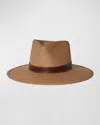 Janessa Leone Halston Packable Fedora In Sand