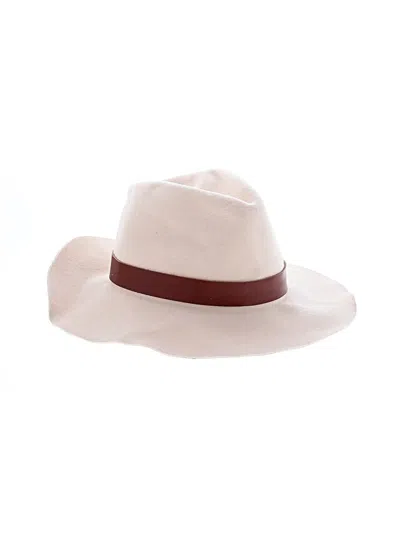 Pre-owned Janessa Leone Hat In Ivory