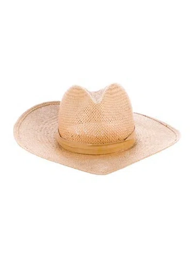 Pre-owned Janessa Leone Hat In Neutral
