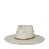 Janessa Leone Jude Packable Straw Fedora In Bleach
