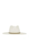 Janessa Leone Jude Packable Straw Fedora In White